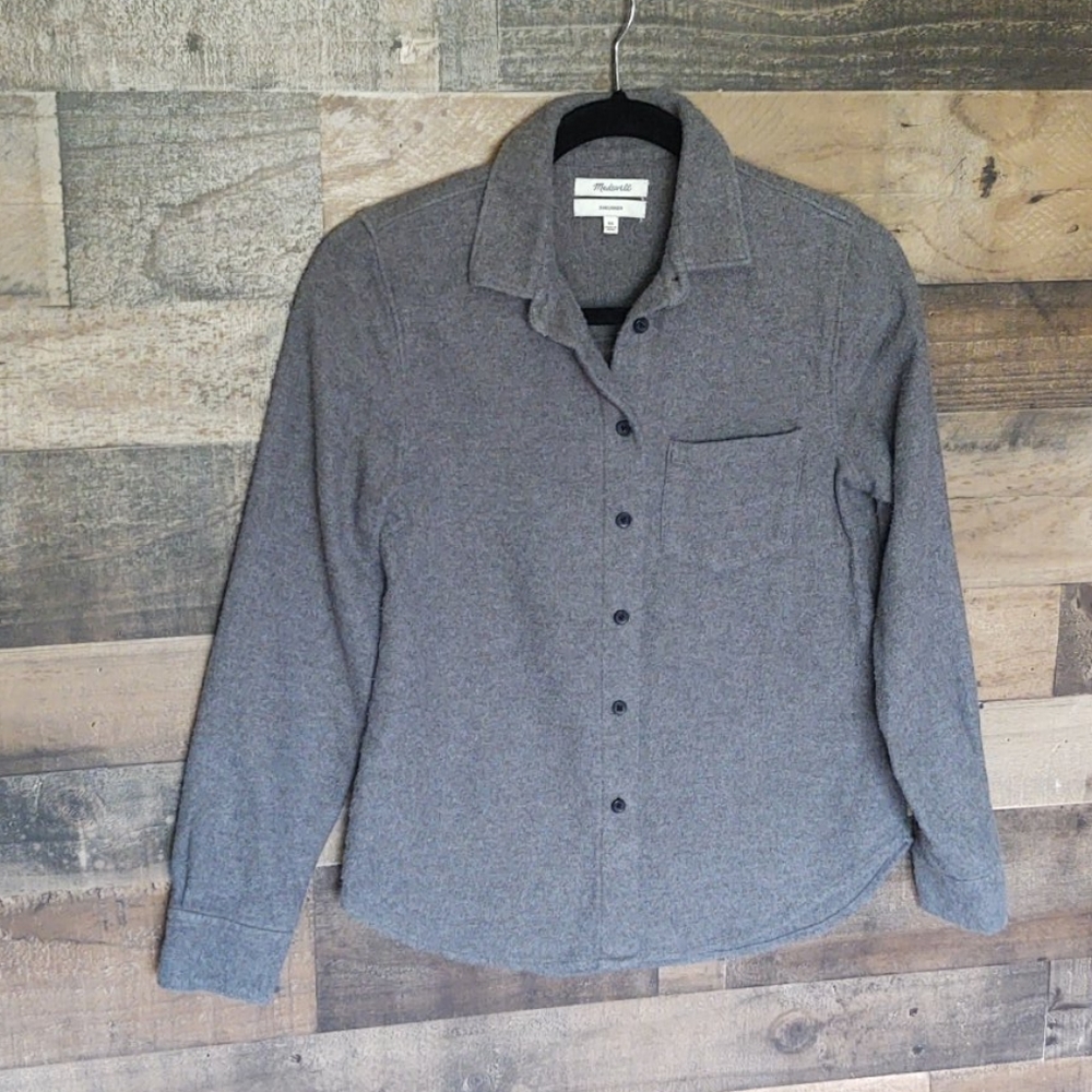 Madewell Shrunken Ex-boyfriend Flannel XS women's